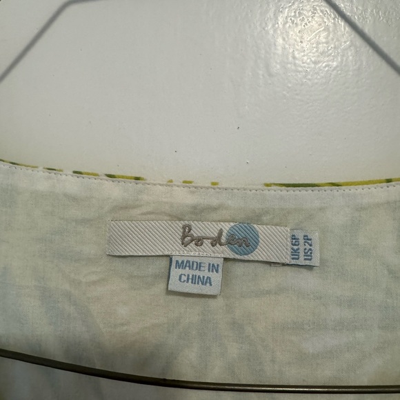 Boden Lime Green Sleeveless Midi Floral Dress 2P - Picture 4 of 4